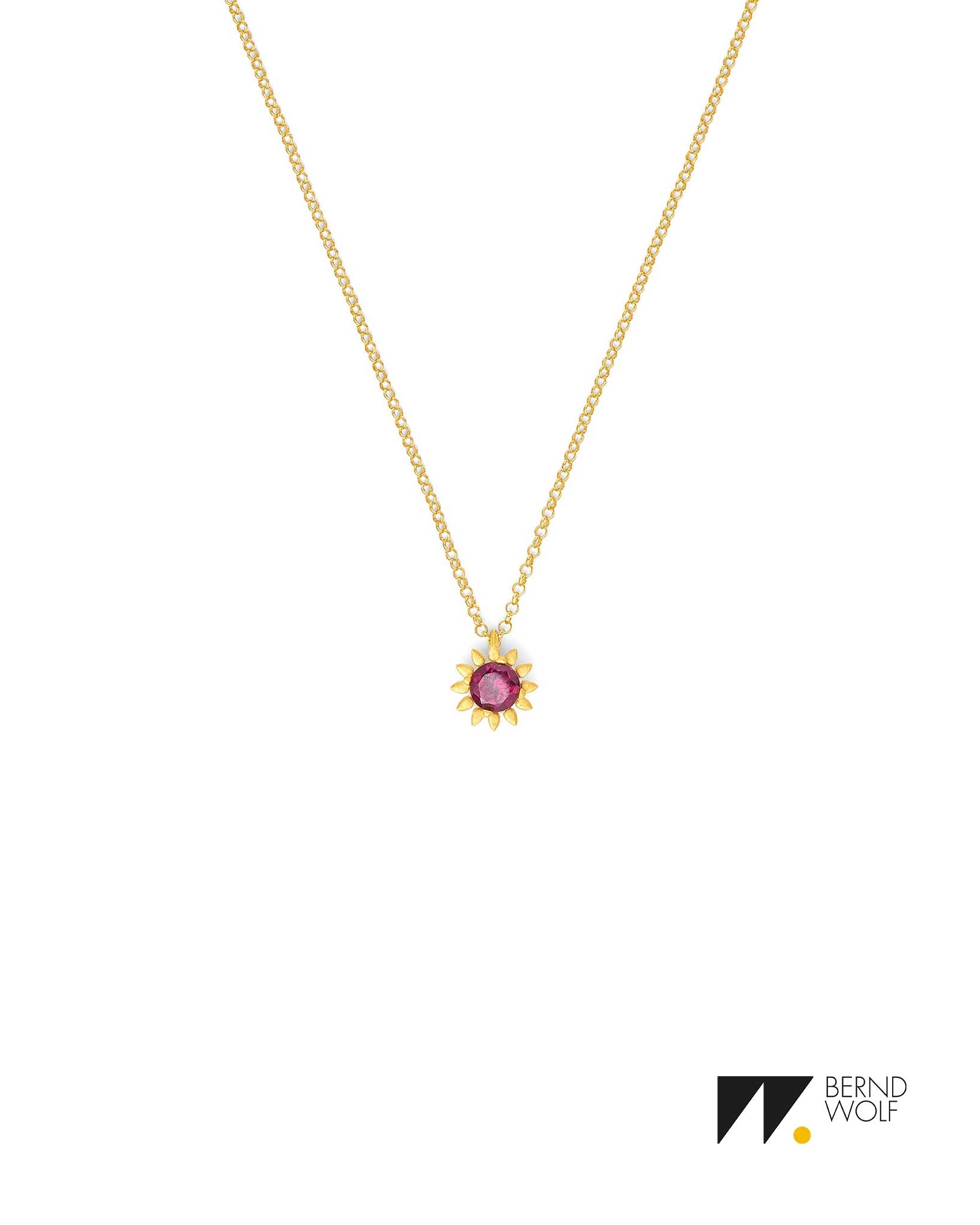 Soleil Halskette Rhodolith